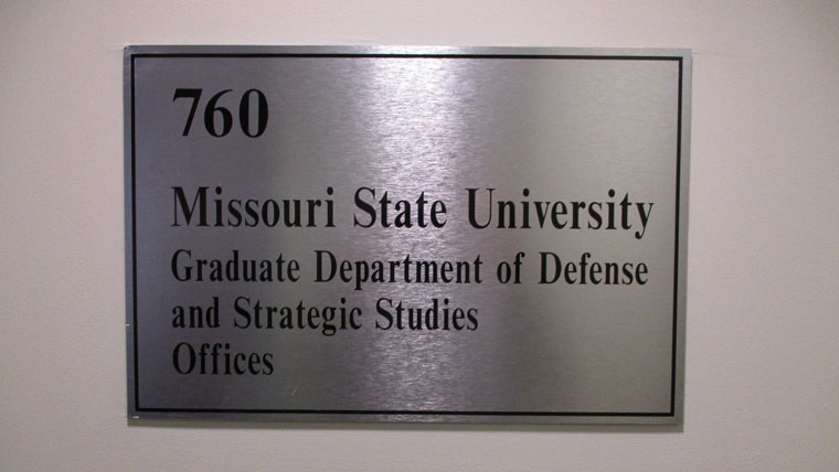 DSS office nameplate. 