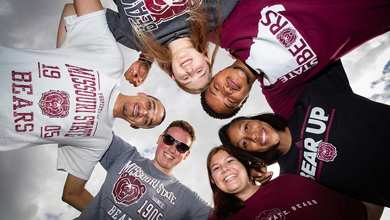 Missouri State students in BearWear. 