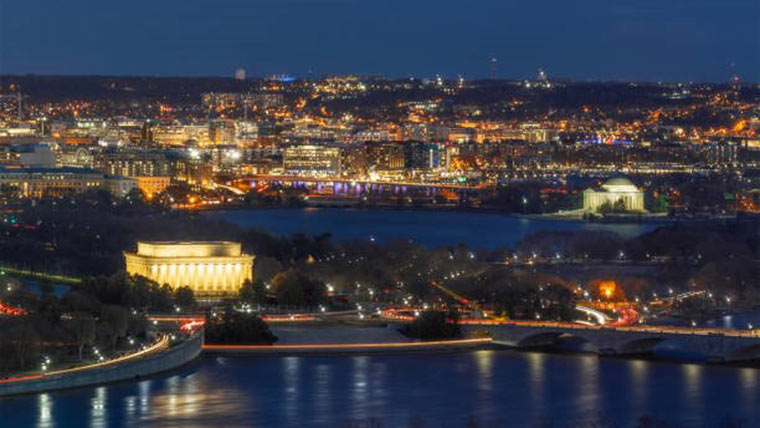 Washington, D.C. at night.